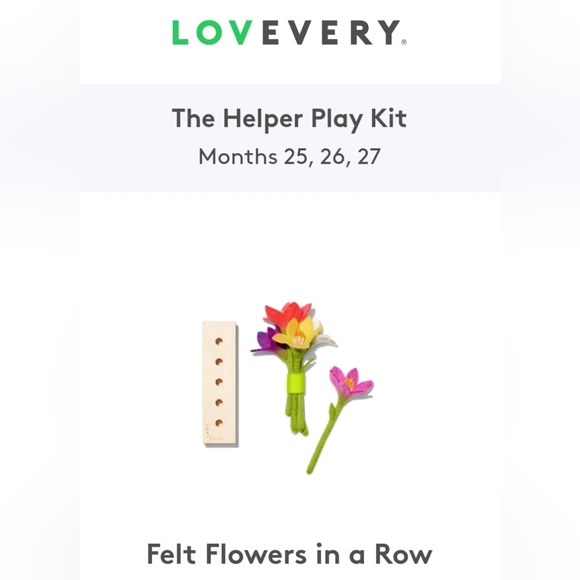 Lovevery Toys Lovevery Felt Flowers In A Row The Realist Kit